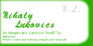 mihaly lukovics business card